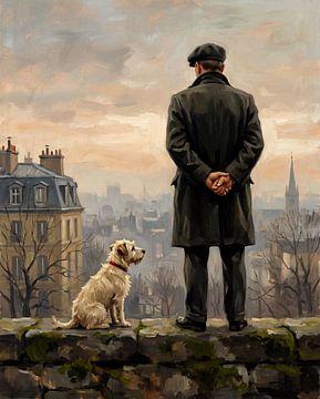 Gesellschaft mit Blick über die Stadt