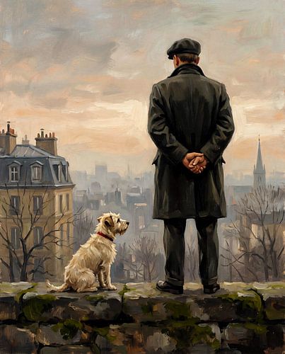 Gezelschap met uitzicht over de stad