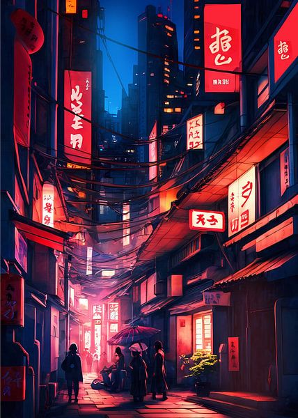 japan neon licht straat van jauhari picture graphic