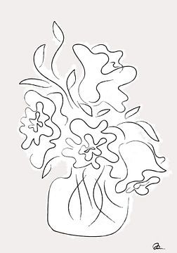 Bouquet de fleurs gris, 1x Studio II sur 1x