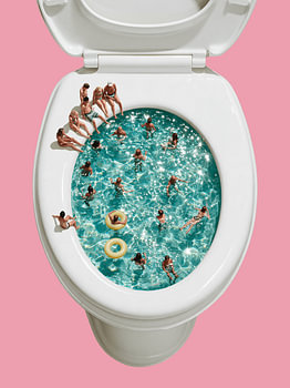 Pool Party – Surreale Toiletten Kunst