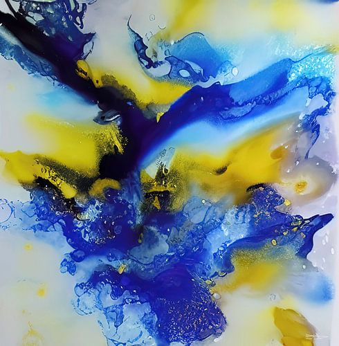 painting van alcohol ink en acryl