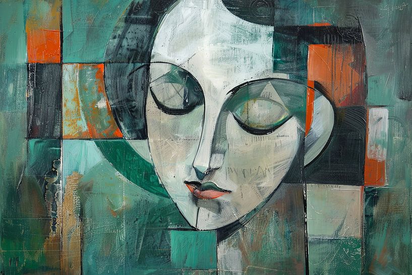Abstract Art Woman Geometric by Poster Art Shop