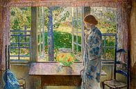 Childe Hassam, La fenêtre aux poissons rouges, 1916 par Atelier Liesjes Aperçu