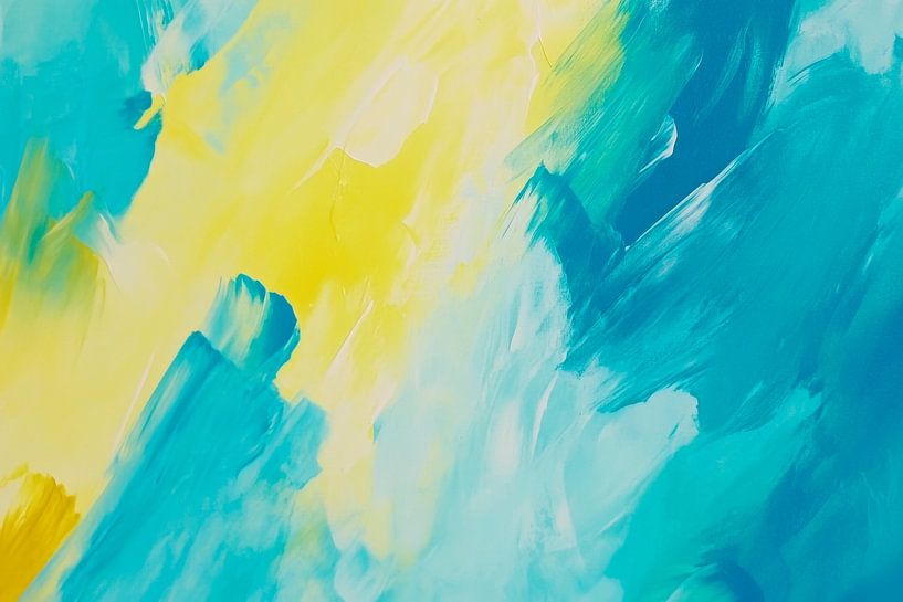 Play of colours in blue and yellow by Poster Art Shop