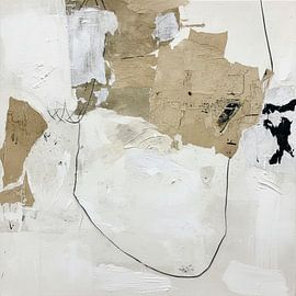 Collage Wabi-Sabi : organique, calme et minimaliste sur Studio Pieternel