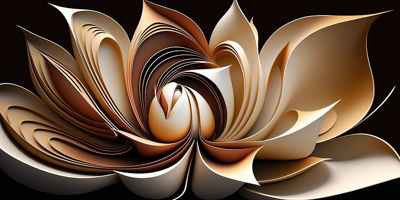Lotus flower Abstract VII by Jacky