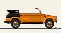 VW Type 181 courier van in orange
