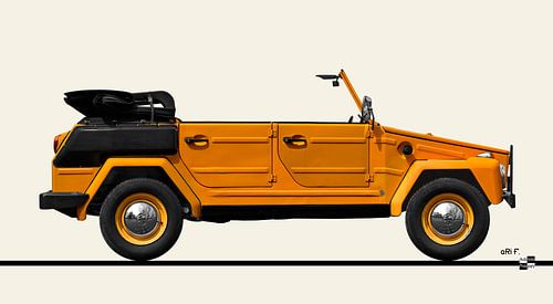 VW type 181 camion de messagerie en orange