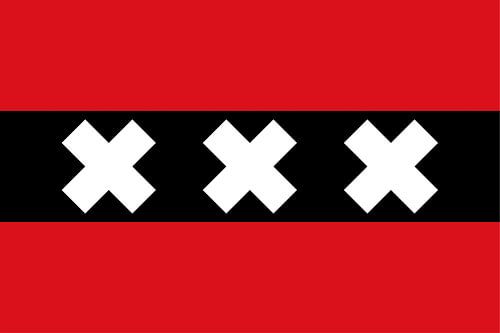 Flagge von Amsterdam von Sira Maela