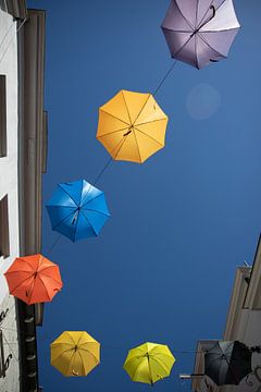Umbrella Deventer. Colourful.