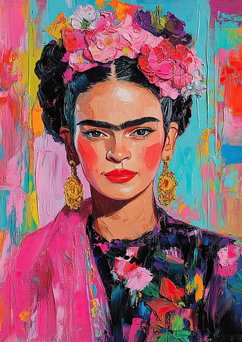 Frida in een kleurenstorm: kracht en sereniteit