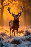 Cerf dans la lumière du matin