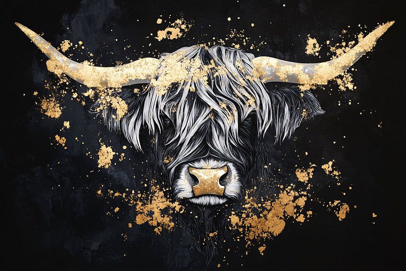 Scottish Highlander with gold details by Art & Soul Creations