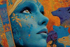 spiritual life with portrait of woman