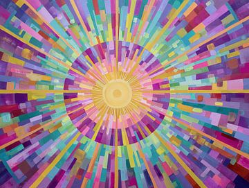 Strahlende Sonne | Bunte Explosion von Sonnenenergie von Wunderbare Kunst