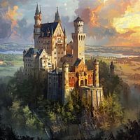 Castle oil painting