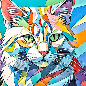 Katze in Pastell #4