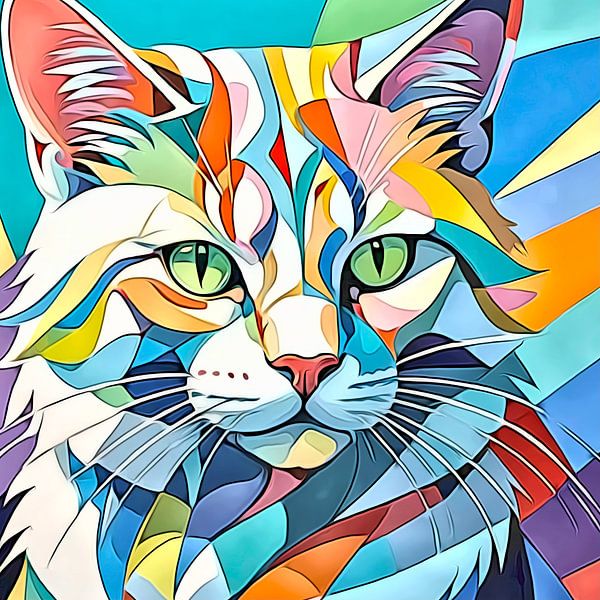 Chat en pastel #4 par zam art