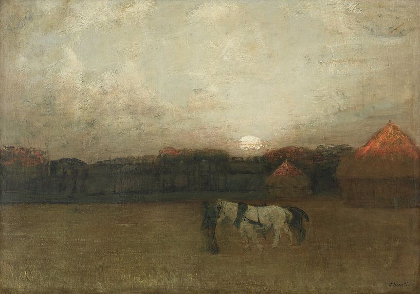 Henry Golden Dearth, The stubble field, c. 1909 by Atelier Liesjes