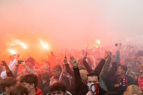Feyenoord kampioen fakkels huldiging Coolsingel van Feyenoord Kampioen