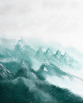 Paysage de montagne abstrait sur Joske Kempink