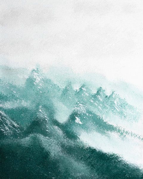 Paysage de montagne abstrait par Joske Kempink