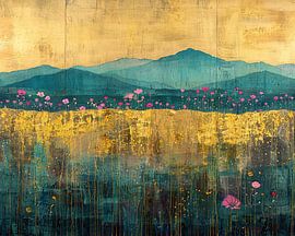 Goldene Gelassenheit von Abstraktes Gemälde