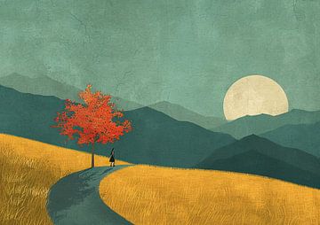 Herbst-Landschaft von Kunst Laune
