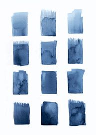 Blaue Aquarellfarbe von Ela Szczepaniak