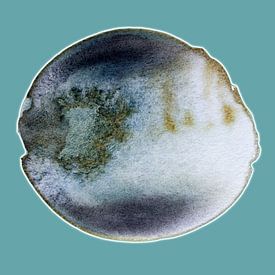 Soft Calm Aqua Mineral 979 - Transformation Teal Depth with Bright, Fresh Balance by Saskia Mensink PRINTS