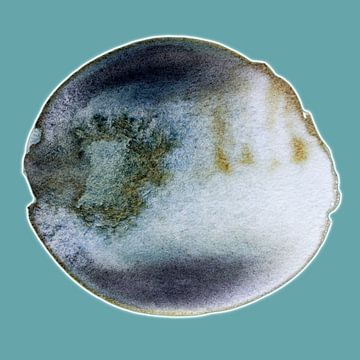 Soft Calm Aqua Mineral 979 - Transformation Teal Depth with Bright, Fresh Balance by Saskia Mensink PRINTS