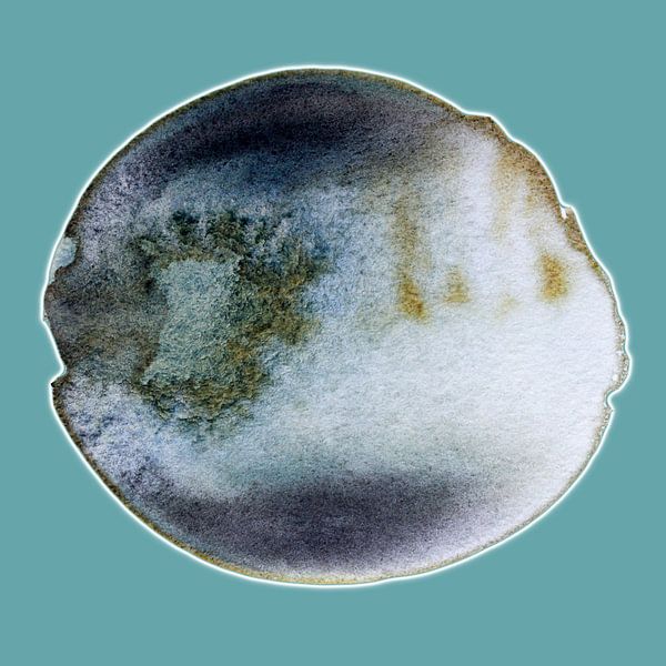 Soft Calm Aqua Mineral 979 - Transformation Teal Diepte met Helder, Fris Evenwicht van Saskia Mensink PRINTS