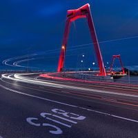 The willemsbrug, Rotterdam during blue hour
