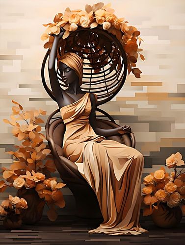 Elegante Afrikaanse vrouw