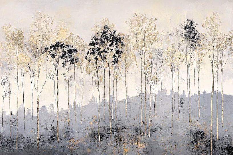 Minimalistisch bos met gouden details van Imperial Art House