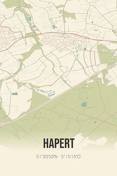 Vintage map of Hapert (North Brabant) by Rezona
