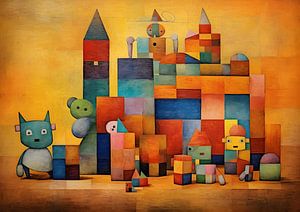 Jouets pour enfants en bas âge style Paul Klee