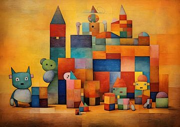 Toys for toddlers style Paul Klee by Jan Bechtum