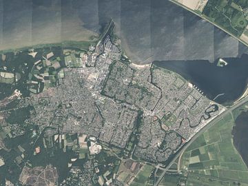 Photo aérienne de Huizen sur Maps Are Art