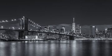New York Skyline - Brooklyn Bridge (6) van Tux Photography
