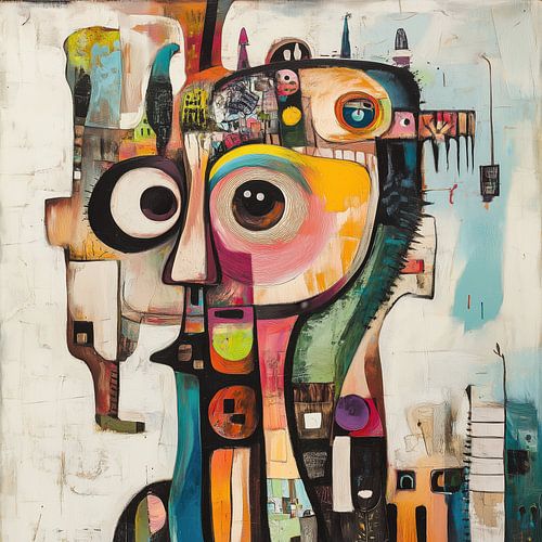 Seltsames Gesicht abstrakt