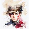 Watercolor Napoleonic Soldier Woman #2 by Chromatic Fusion Studio