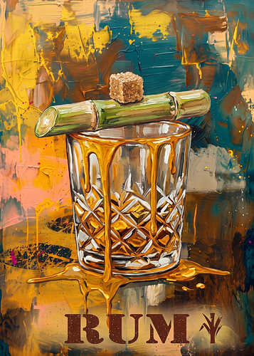 Urban Pop Art: Gealterter Rum & Zuckerrohr
