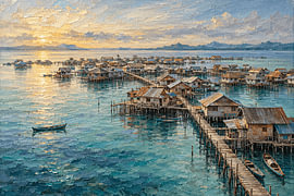 Quiet Waters of Torosiaje - A Floating Village in Gorontalo, Indonesia by Vínculae