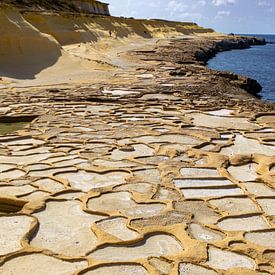Xwejni zoutpannen (Zebbug, Malta) van Ralf Bankert