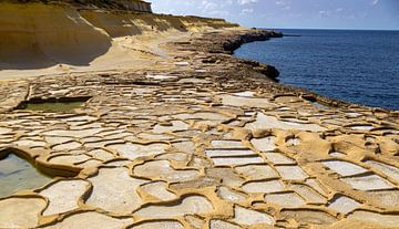 Xwejni zoutpannen (Zebbug, Malta) van Ralf Bankert