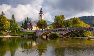 Kirche am Bohinjer See, Slowenien