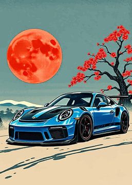 Porsche 911 GT3 Ukiyo-e 2 by MIROKKU