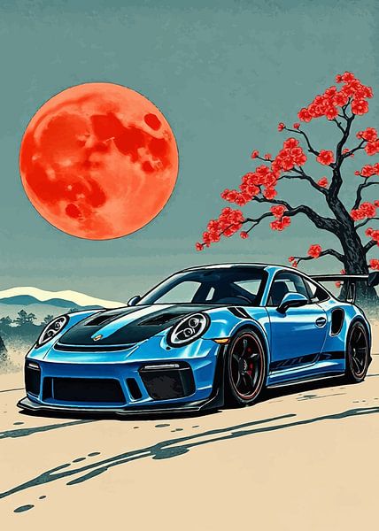 Porsche 911 GT3 Ukiyo-e 2 von MIROKKU